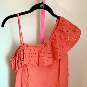 Coral One Shoulder Top